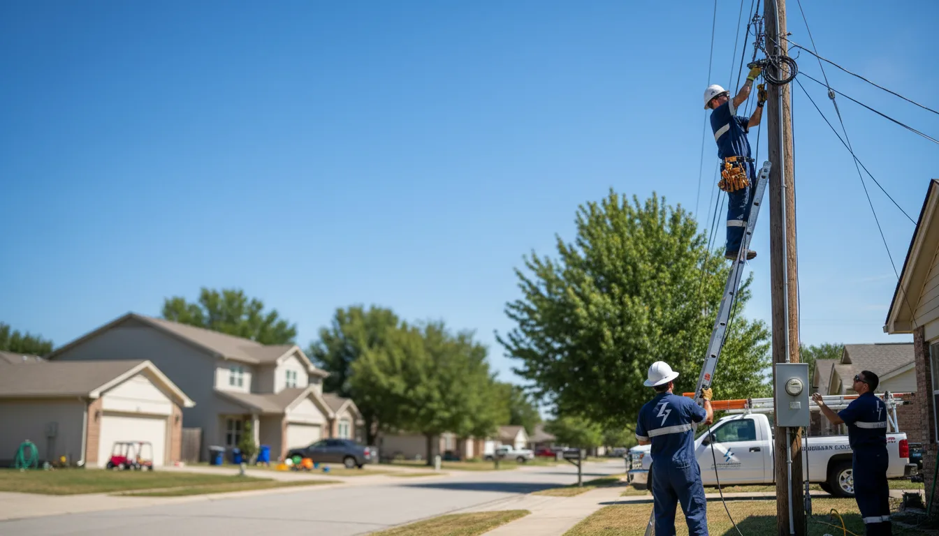 Residential electrician providing installation services in Bowdon, GA